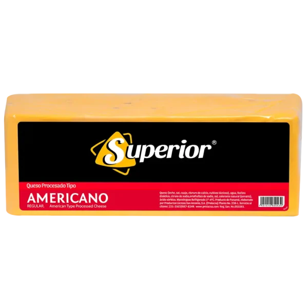 QUESO PROCESADO AMERICANO BARRA 2 KG (2 UNIDADES)