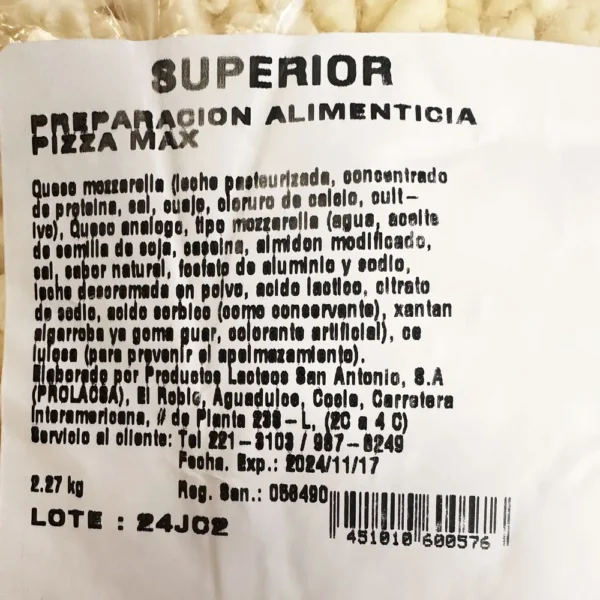 PIZZAMAX RALLADO 5 LBS ( 3 UNIDADES ) - Imagen 2