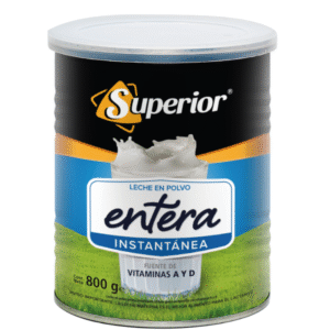 SUPERIOR LECHE EN POLVO ENTERA 800 GR (12 UNIDADES)